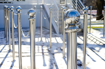 fencing bollards line