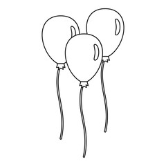 Three ballloons icon , outline style