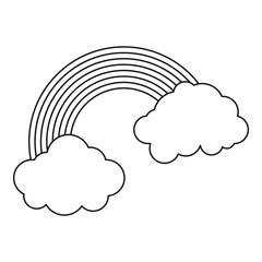 Obraz premium Rainbow icon , outline style
