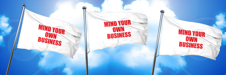 mind your own business, 3D rendering, triple flags