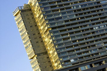 Vienna, Danube City, modern architecture, flat building Mischek