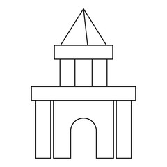 Castle toy blocks icon, outline style