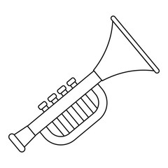 Trumpet toy for kids icon, outline style