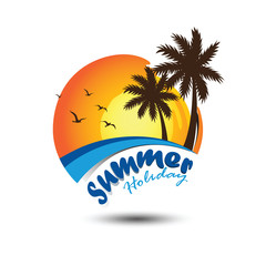 Naklejka premium Summer logo vector