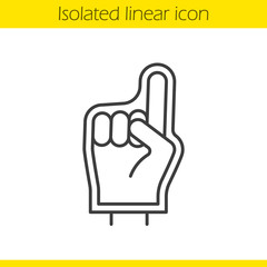 Foam finger linear icon