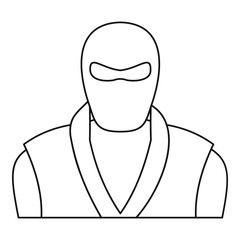 Ninja man icon, outline style