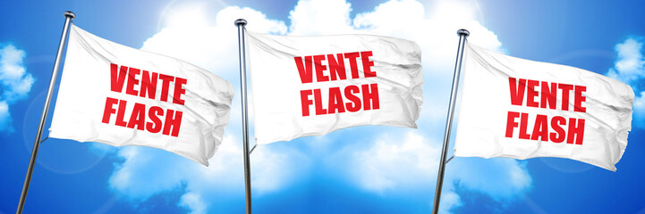 flash sale, 3D rendering, triple flags