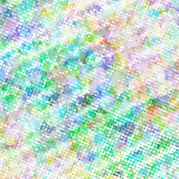 Colorful Rainbow Painted Splatter & Bokeh Background Design with Multiple Colors and Halftone Circle Dot Pattern in White - High resolution illustration for graphic element or backdrop use.