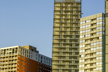 Fototapeta premium Wienerberg City, modern architecture, blocks of flats, Austria,