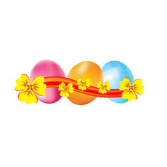 Easter egg vector illustration flower celebration symbol