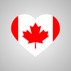 Canada heart flag