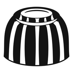 Fruit jelly icon, simple style