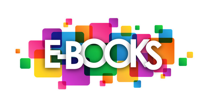 E-BOOKS Colourful Vector Letters Icon