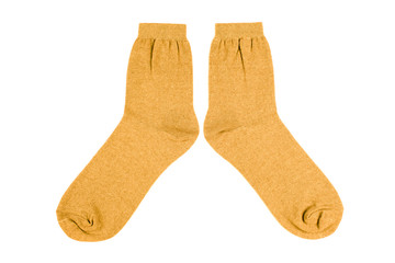 Socks made of cotton isolated on white background. Underwear for men or women.