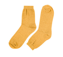 Socks made of cotton isolated on white background. Underwear for men or women.