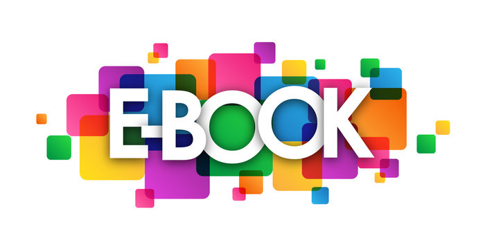 E-BOOK Colourful Vector Letters Icon
