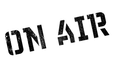 On Air rubber stamp. Grunge design with dust scratches. Effects can be easily removed for a clean, crisp look. Color is easily changed.