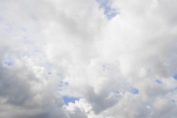 sky with big white cloud, and raincloud cover  beautiful with copy space for add text