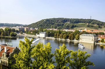 Prague, river Moldova, Czech Republic