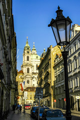 Obraz premium Prague, old city quarter at the feet of hill Hradschin, Czech Re