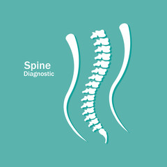 Human spine. Logo element