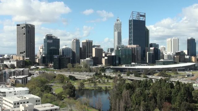 Perth's skyline from Kings Park, Australia