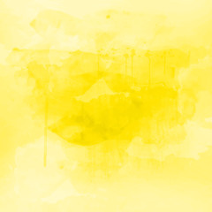 Yellow watercolor background vector