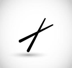 Chopsticks icon vector