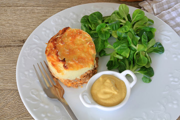 hachis parmentier et salade