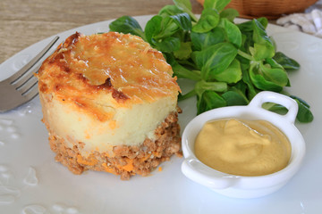 hachis parmentier et salade