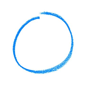 Gemalter blauer Kreis