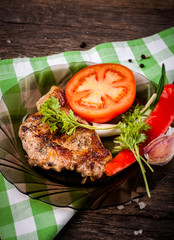 Baked pork meat