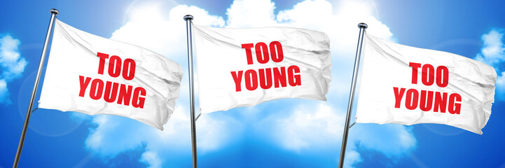 too young, 3D rendering, triple flags