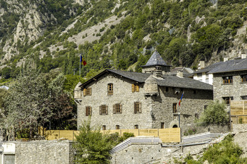 Fototapeta na wymiar Andorra La Vella, capital, Casa de la Vall, seat of government,