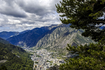 Fototapeta na wymiar Andorra La Vella, capital, Andorra