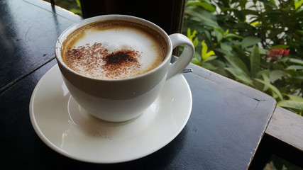 Hot Latte coffee for a morning break