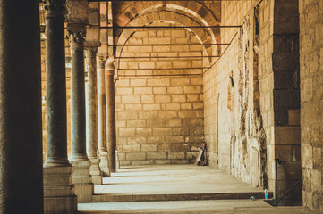view inside old mosque at cairo egypt