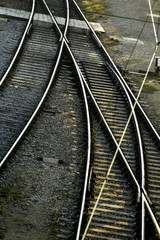 Fototapeta premium Vienna, West railway station, railway, curved rail