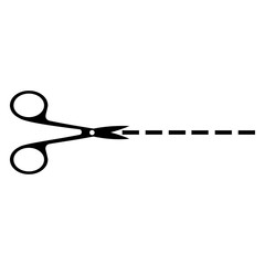 Black cutting scissors.