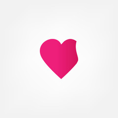 pink heart symbol vector icon valentine