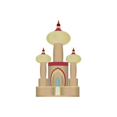 Cartoon Arabian castle.