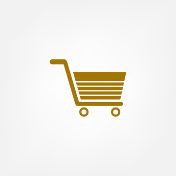 Fast delivery shopping cart icon thin line for web and mobile, modern minimalistic flat design. Vector dark grey icon on light grey background.