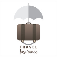 insurance for vacation and holiday protection concept icon. vector illustrator