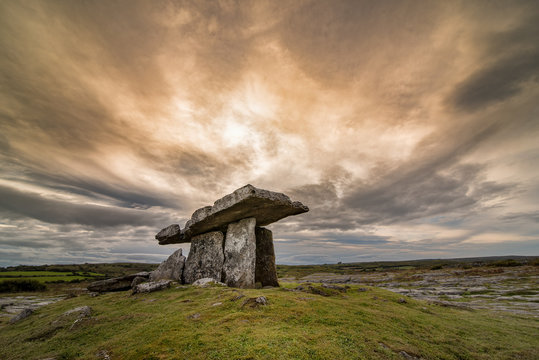 Poulnabrone portal tomb in Ireland