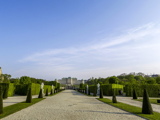Fototapeta na wymiar Vienna, Upper Belvedere castle, Austria, 3. district, Belvedere