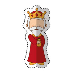 wise man manger character vector illustration design