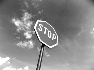 Stop roadsign