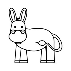 cute mule manger character vector illustration design
