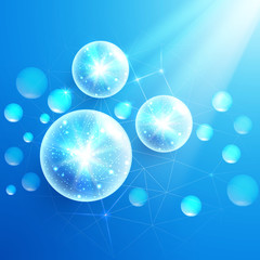 Hyaluronic Acid drops vector infographics