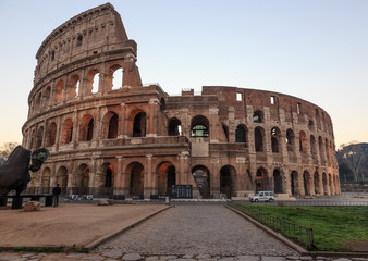 Fototapeta na wymiar Rome, Coliseum, morning